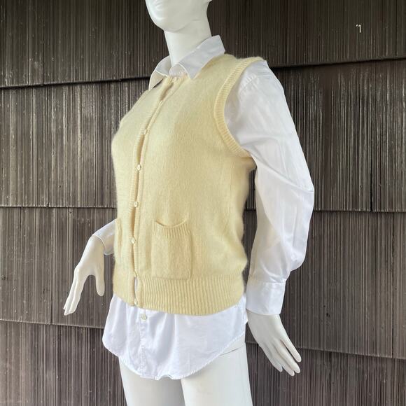 🔥VTG Robert Scott Lambswool Angora Y2K Classic Preppy Academia Grandmacore Vest - Picture 2 of 12